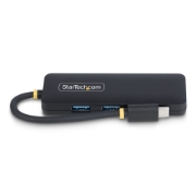 Picture of StarTech.com 4-Port USB-C Hub, 5Gbps, USB-C to 4x USB-A, Bus Powered, Small Travel Mini Hub, Multi-Port USB 3.0 Splitter, Portable Hub, Overcurrent Protection