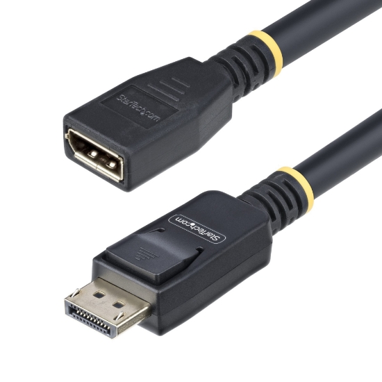 Image de StarTech.com Câble d'Extension DisplayPort 1.4 de 3m, Câble d'Économie de Port DP 1.4, 8K 60Hz, Cordon Adaptateur d'Extension DP Mâle vers Femelle, Câble d'Extension DisplayPort, Gaine TPE, M/F