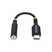 Picture of StarTech.com 5in (12.7cm) USB-C to 3.5mm TRRS Headphone/Headset Jack Audio Adapter, USB Type-C Aux Dongle, 32-bit DAC, Supports USB-C/Thunderbolt, Laptop/Phone/Tablet