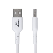 Picture of StarTech.com 6.6ft (2m) USB-A to USB-C Charging Cable, Charge & Sync, 3A, USB 2.0, TPE Jacket - White USB Charging Cord