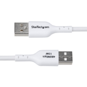 Picture of StarTech.com 6.6ft (2m) USB-A to USB-C Charging Cable, Charge & Sync, 3A, USB 2.0, TPE Jacket - White USB Charging Cord