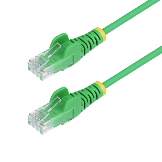 Image de StarTech.com Câble Ethernet CAT6 Vert Fin de 1m, Sans Accroc, 100W PoE, UTP, LSZH, Fil de Cuivre Pur 28AWG, Cordon Patch Réseau RJ45 avec Serre-Câble, Contrôlé Fluke