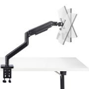 Afbeeldingen van StarTech.com Monitor Arm voor Bureau, Tot 49in 32:9 Ultrawide Curved Monitors, Mechanische Springveer Arm, C-Klem/Doorvoertule, VESA 75x75/100x100, Afstelling zonder gereedschap, Draagvermogen 20kg