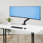 Afbeeldingen van StarTech.com Monitor Arm voor Bureau, Tot 49in 32:9 Ultrawide Curved Monitors, Mechanische Springveer Arm, C-Klem/Doorvoertule, VESA 75x75/100x100, Afstelling zonder gereedschap, Draagvermogen 20kg