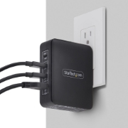 Image de StarTech.com Chargeur Mural USB-C 140W, 3x USB-C/1x USB-A, Adaptateur d'Alimentation Power Delivery 3.1 International GaN pour MacBook/Dell XPS/Inspiron