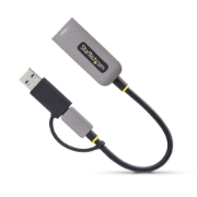 Image de StarTech.com Adaptateur USB-C vers Ethernet avec Dongle USB-A, 10/100/1000Mbps, Adaptateur Réseau USB 3.0 vers Gigabit Ethernet, Câble de 15cm, Adaptateur USB GbE