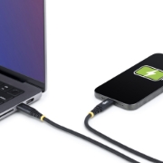 Picture of StarTech.com 1m (3.3ft) USB-C Charging Cable, 240W (5A) PD EPR, Dual-Layer Silicone/Braided Jacket, USB 2.0 Laptop Charger Cable, USB-IF Certified, Rugged USB-C Charging Cord