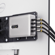 Picture of StarTech.com 4-Port Multi-Device USB-C Charger, 240W Total, Single Port 140W EPR, PD 3.1, Screw Locking Ports, Boardrooms, Bracket incl. for Surface Mounting
