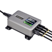 Picture of StarTech.com 4-Port Multi-Device USB-C Charger, 240W Total, Single Port 140W EPR, PD 3.1, Screw Locking Ports, Boardrooms, Bracket incl. for Surface Mounting