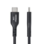 Picture of StarTech.com 6.6ft (2m) USB-A to USB-C Charging Cable, Charge & Sync, 3A, USB 2.0, TPE Jacket - Black USB Charging Cord