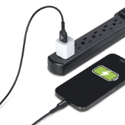 Picture of StarTech.com 6.6ft (2m) USB-A to USB-C Charging Cable, Charge & Sync, 3A, USB 2.0, TPE Jacket - Black USB Charging Cord