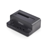Image de StarTech.com Duplicateur de Disque M.2 NVMe vers 2,5/3,5 » SATA, Clonage/Dock de Disque SSD Autonome à Deux Baies, NVMe vers SATA / SATA vers NVMe Bidirectionnel, Jusqu'à 27 Go/min, TAA