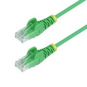 Image de StarTech.com Câble Ethernet CAT6 Vert Fin de 1,5m, Sans Accroc, 100W PoE, UTP, LSZH, Fil de Cuivre Pur 28AWG, Cordon Patch Réseau RJ45 avec Serre-Câble, Contrôlé Fluke