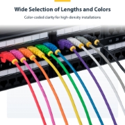 Afbeeldingen van StarTech.com 5m Dunne CAT6 Ethernet Kabel, Oranje, Snagless, 100W PoE, UTP, LSZH, 28AWG Pure Koperdraad, Slim RJ45 Netwerk Patchkabel met Trekontlasting, Fluke Getest