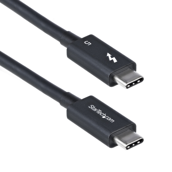 Image de StarTech.com Câble Thunderbolt 5 de 80cm, 80Gbps/Jusqu'à 120Gbps, 240W PD, 8K 60Hz, Câble Thunderbolt Certifié, Compatible avec Thunderbolt 4/USB4/USB-C