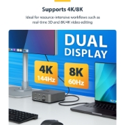 Image de StarTech.com Câble Thunderbolt 5 de 80cm, 80Gbps/Jusqu'à 120Gbps, 240W PD, 8K 60Hz, Câble Thunderbolt Certifié, Compatible avec Thunderbolt 4/USB4/USB-C