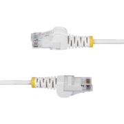 Afbeeldingen van StarTech.com 2m Dunne CAT6 Ethernet Kabel, Wit, Snagless, 100W PoE, UTP, LSZH, 28AWG Pure Koperdraad, Slim RJ45 Netwerk Patchkabel met Trekontlasting, Fluke Getest