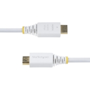 Image de StarTech.com Câble HDMI Haut Débit Certifié Premium de 3m, 4K 60 Hz/1440p 144 Hz, HDR10/HDCP 2.2/ARC, 18 Gbps, Câble UHD HDMI 2.0 pour Téléviseur/Moniteur/Écran, Gaine TPE, Blanc