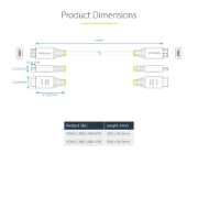 Image de StarTech.com Câble HDMI Haut Débit Certifié Premium de 3m, 4K 60 Hz/1440p 144 Hz, HDR10/HDCP 2.2/ARC, 18 Gbps, Câble UHD HDMI 2.0 pour Téléviseur/Moniteur/Écran, Gaine TPE, Blanc