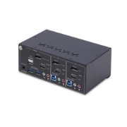 Afbeeldingen van StarTech.com 2-Port Dual-Monitor DisplayPort en HDMI KVM Switch, 4K 60Hz, 1x HDMI & 1x DP Monitor, 2-Port USB Hub, 5Gbps, 2x USB HID Ports, TAA Compliant