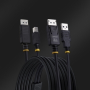 Picture of StarTech.com 6ft (1.8m) DisplayPort and USB 5Gbps KVM Cable, 4K 60Hz, Universally Compatible DP 1.2/USB 3.0 Combo Cable for KVM Switches