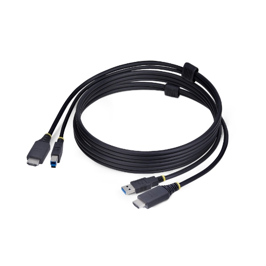Picture of StarTech.com 6ft (1.8m) HDMI and USB 5Gbps KVM Cable, 4K 60Hz, HDMI 2.0 and USB Combo Cable for KVM Switches