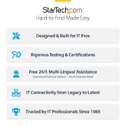 Image de StarTech.com Carte PCIe USB-C 4 Ports, USB 3.2 10 Gbit/s, Carte d'Extension PCI Express USB-C, 4 Contrôleurs USB Indépendants, Carte PCIe USB Type-C, Windows/Linux/macOS, Conforme TAA