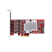 Image de StarTech.com Carte PCIe USB-C 4 Ports, USB 3.2 10 Gbit/s, Carte d'Extension PCI Express USB-C, 4 Contrôleurs USB Indépendants, Carte PCIe USB Type-C, Windows/Linux/macOS, Conforme TAA