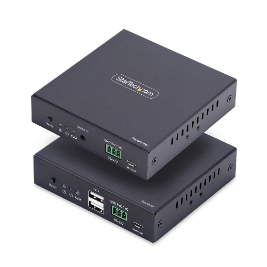 Afbeeldingen van StarTech.com HDMI KVM Extender Over IP Netwerk, 4K 60Hz, Zonder Drivers, HDMI en USB Over Ethernet/CAT6, AVoIP, Zender en Ontvanger Kit, Inclusief Montagekits