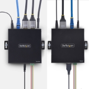 Afbeeldingen van StarTech.com HDMI KVM Extender Over IP Netwerk, 4K 60Hz, Zonder Drivers, HDMI en USB Over Ethernet/CAT6, AVoIP, Zender en Ontvanger Kit, Inclusief Montagekits