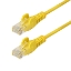 Picture of StarTech.com 2.5m Yellow Slim CAT6 Ethernet Cable, Snagless, 100W PoE, UTP, LSZH, 28AWG Pure Bare Copper Wire, Slim RJ45 Network Patch Cord w/Strain Reliefs, Fluke Tested