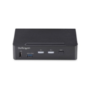 Picture of StarTech.com 2-Port DisplayPort KVM Switch, 4K 60Hz, DP 1.2, EDID Management, 2-Port USB 3.0 Hub, 4x USB HID Ports, TAA Compliant