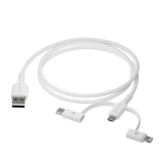 Image de dbramante1928 CBX3A3WH7176 câble USB 1 m USB A USB C/Micro USB-A/Lightning Blanc
