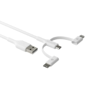 Image de dbramante1928 CBX3A3WH7176 câble USB 1 m USB A USB C/Micro USB-A/Lightning Blanc