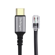 Afbeeldingen van StarTech.com USB-C naar RJ9 Adapter voor Bureau Handset of Bedrade/Draadloze Koptelefoon, Gebruik bestaande telefoonapparatuur, 1,8m, Voor Laptop/Desktop Computer/Mobiel