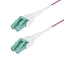 Image de StarTech.com Câble Fibre Optique Multimode OM4 LC vers LC (UPC) de 15m, Erika Violet, 50/125 µm, 40G/100G, LOMMF/VCSEL, Cordon de Raccordement Fibre Optique Uniboot, Certifié OFNR Riser