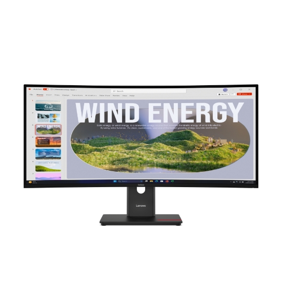 Afbeeldingen van Lenovo ThinkVision T34WD-40 LED display 86,4 cm (34") 3440 x 1440 Pixels Wide Quad HD Zwart
