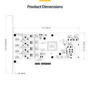 Image de StarTech.com Carte PCIe USB-C 4 Ports, USB 3.2 10 Gbit/s, Carte d'Extension PCI Express USB-C, 4 Contrôleurs USB Indépendants, Carte PCIe USB Type-C, Windows/Linux/macOS, Conforme TAA