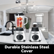 Afbeeldingen van Comfy Nest CN-BLG15P: 2-in-1 glazen blender en grinder - 5 snelheden + pulsfunctie