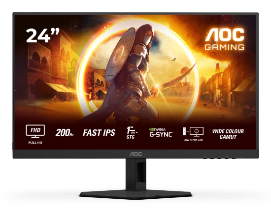 Image de AOC G4 24G4HRE écran plat de PC 60,5 cm (23.8") 1920 x 1080 pixels Full HD LED Noir, Rouge