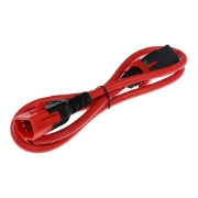 Picture of ACT Powercord C13 IEC Lock+ - C14 IEC Lock Dual Locking red 1 m, PC3612
