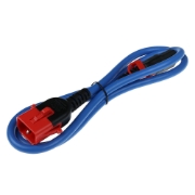 Afbeeldingen van ACT Netsnoer C13 IEC Lock+ - C14 IEC Lock Dual Locking blauw 1,5 m, PC3621