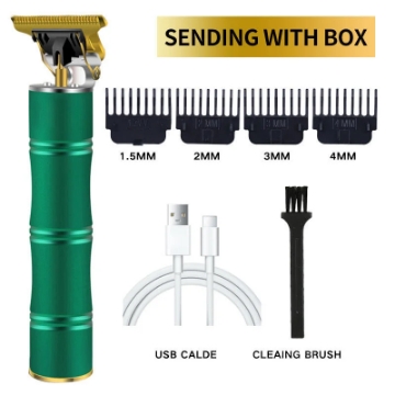 Show details for Herzberg HG-04104: Rechargeable Professional Electric Haircut Trimmer - Bamboo Green Picture of Herzberg HG-04104: Rechargeable Professional Electric Haircut Trimmer - Bamboo Green