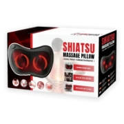 Image de Herzberg HG-MSG10: Oreiller de massage Shiatsu à double point de thermothérapie Noire