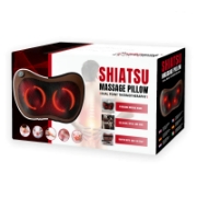 Image de Herzberg HG-MSG10: Oreiller de massage Shiatsu à double point de thermothérapie Noire