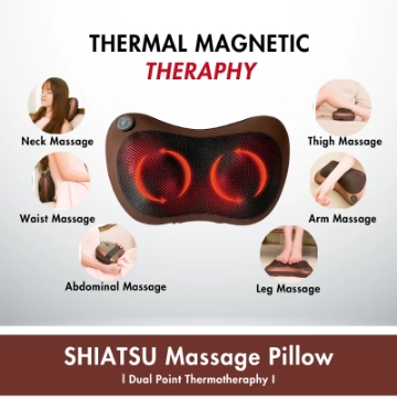 Show details for Herzberg HG-MSG10 Shiatsu Massage Pillow Dual Point Thermotheraphy Black Picture of Herzberg HG-MSG10 Shiatsu Massage Pillow Dual Point Thermotheraphy Black