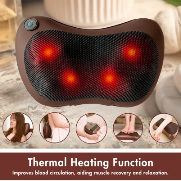 Show details for Herzberg HG-MSG10 Shiatsu Massage Pillow Dual Point Thermotheraphy Black Picture of Herzberg HG-MSG10 Shiatsu Massage Pillow Dual Point Thermotheraphy Black
