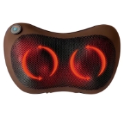 Picture of Herzberg HG-MSG10 Shiatsu Massage Pillow Dual Point Thermotheraphy Brown