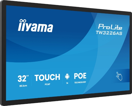 Afbeeldingen van iiyama TW3226AS-B3P beeldkrant Interactief flatscreen 80 cm (31.5") LED Wifi 500 cd/m² Full HD Zwart Touchscreen Type processor Android 14 24/7
