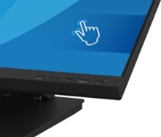 Picture of iiyama ProLite 24” InCell PCAP 10pt touchscreen monitor featuring IPS panel technology, Anti-Glare coating and a flexible stand
